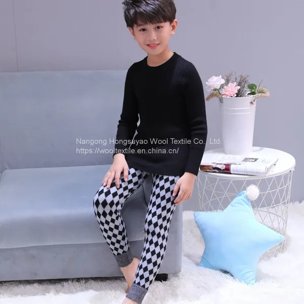 Computer Jacquard Boys Knitted Leggings/ Kids Pants Trousers for Sale photo-3