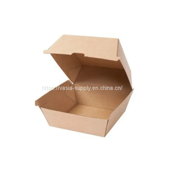 Clamshell Burger Food Box 10.8 x 10.8 x 7cm Kraft photo-2
