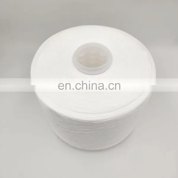 China Factory Hot Selling 100% Polyester Poly Poly Core Spun Sewing Thread Raw White photo-3