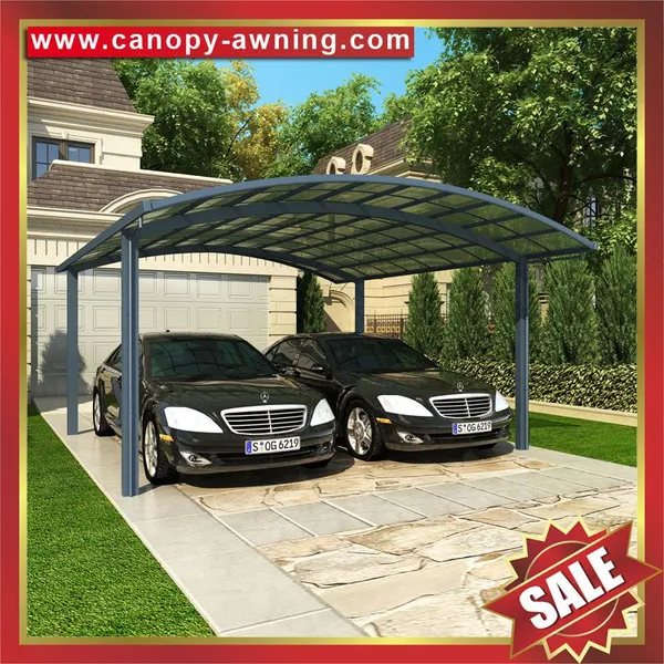 Hot Sale Outdoor Alu Aluminum PC Polycarbonate Cantilevered Braces Carport Park Car Shelter Canopy Awning photo-4