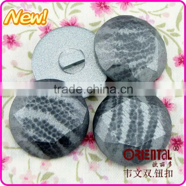 Glitter Shiny Dyeable Resin Stone With Tunnel Shank photo-2