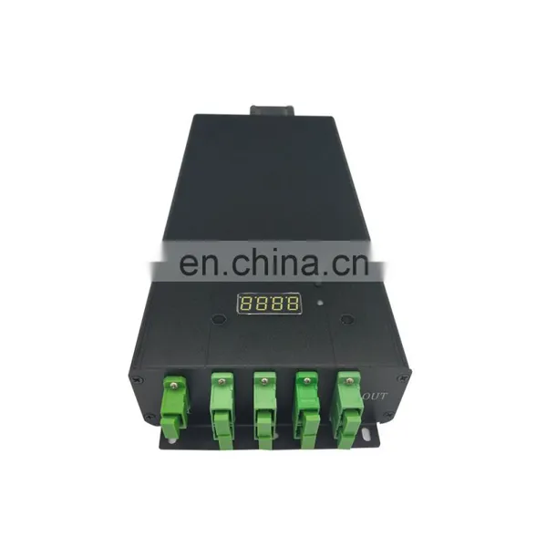 High Quality Black 17dbm 8 Port Ftth Catv Mini Edfa Optical Amplifier photo-2