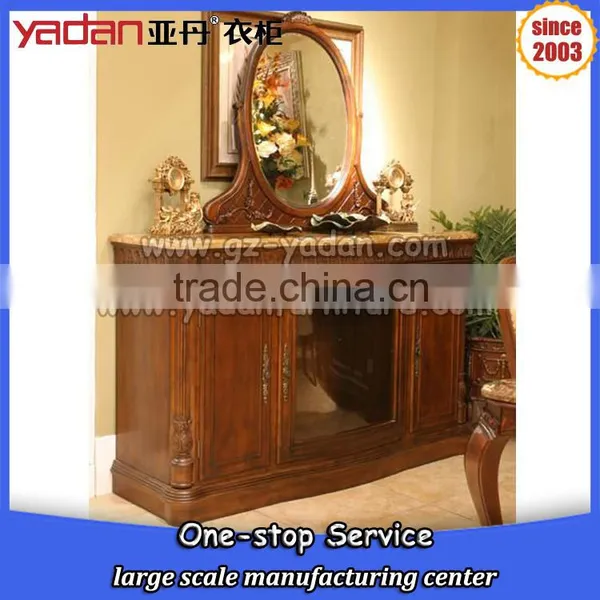 Antique Wooden Dressing Table Designs for Bedroom With Mirror and Stool Quality Choice photo-3