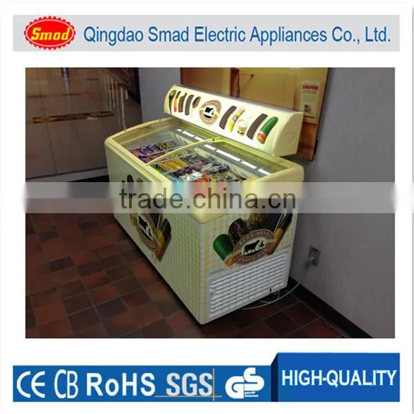 Portable Top Sliding Open Glass Door Chest Freezer for Ice Cream photo-3