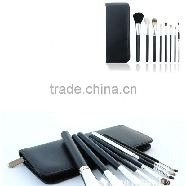 8pcs Wood Handle Makeup Brush Kit With Makeup Brush Bag photo-2