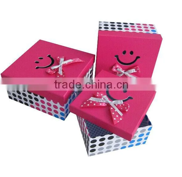 Square Colorful Gift Paper Box Set photo-2