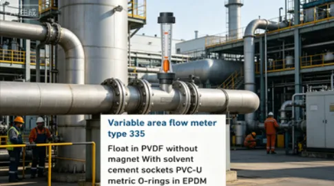 Variable Area Flow Meter Rotameter PVC PVDF Water Flow Meter for Water Treatment Pipeline Monitoring photo-4