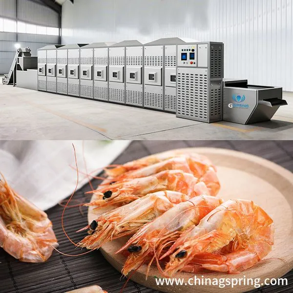 High Power Industrial Microwave Shrimp Drying Machine Continuous Seafood Dehydration Equipment photo-3