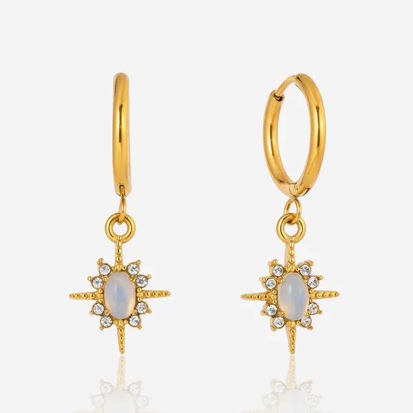 C-Shaped Gold Plated Stainless Steel Hoop Earrings for Unisex Wear photo-3