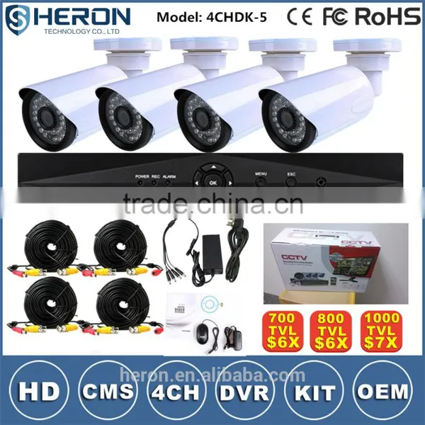 Popular Economic 4/8CH 720P AHD Camera Kits , CCTV Camera System photo-4