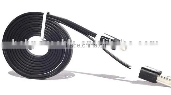 Best Quality Flat Noodle Mobile Micro Phone USB Charger Cable photo-3