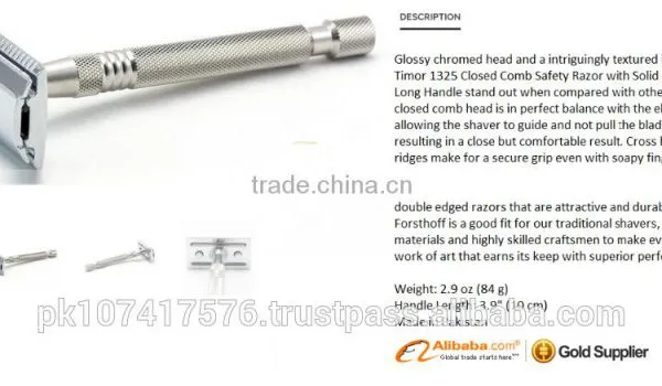 Safety Razor With Solid Stainless Steel Perfect Handle photo-2