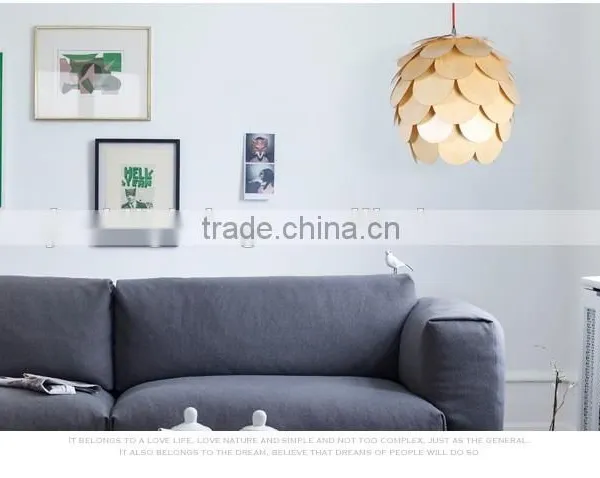 Hot Sell Modern Natural Wooden Decoration Pendant Lighting Wooden JK-8005B-32 LED Pendant Light photo-5