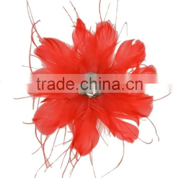 Rhinestone Feather Flower Hair Fascinator/Clip/Barrettes photo-2