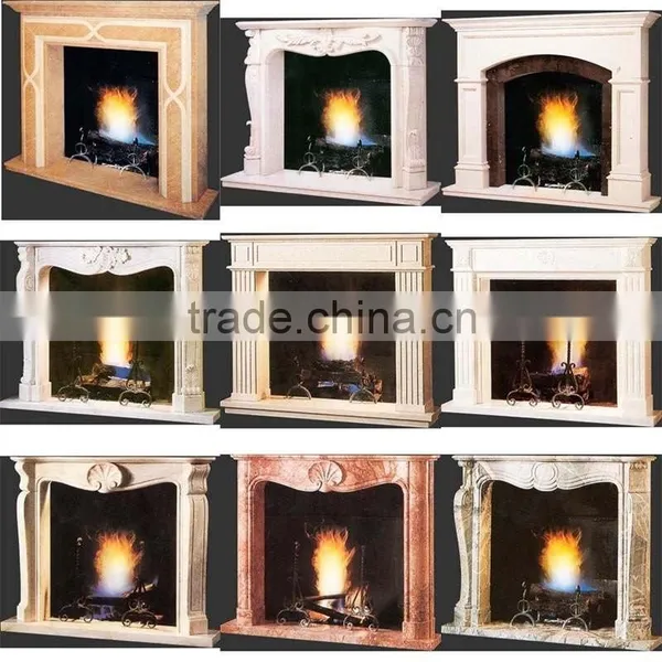 french style white marble granite wooden fireplace mantels