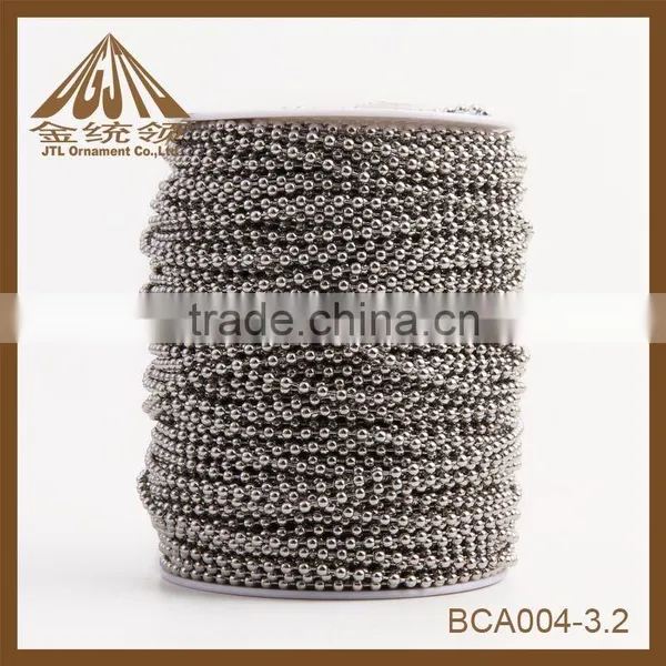 Hot Sales Nickel Plated Silver Color Won't Rust Copper Ball Chain photo-6