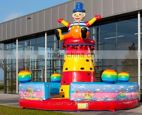 Hot Sale Kids Inflatable Floating Climbing Wall Inflatable Climbing Tower Clown for Sale photo-2