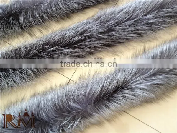 2016 NEW FLUFFY SILIVER FOX FUR STRIPS FOR COLLAR/HOOD GARMENT photo-4