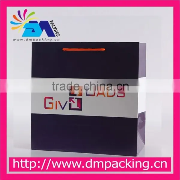 Luxury Paper Shopping Bag for Men's Wear Clothing