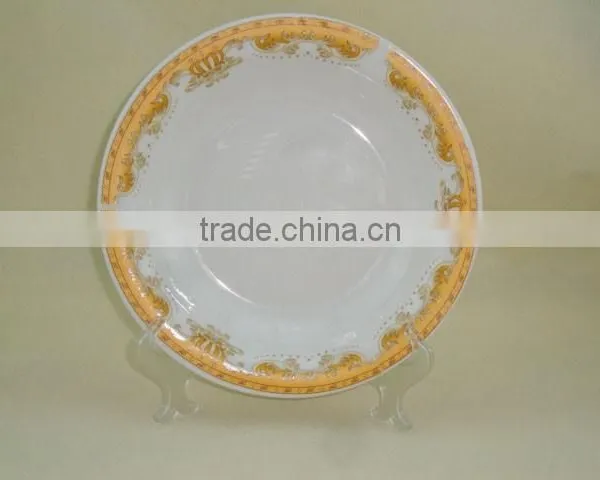 Cheap Porcelain Edge Fold Dinner Plate for India and Africa Market