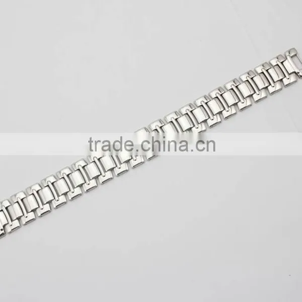 High Polish Link Chain Stainless Steel Cuff Bracelet Man photo-2