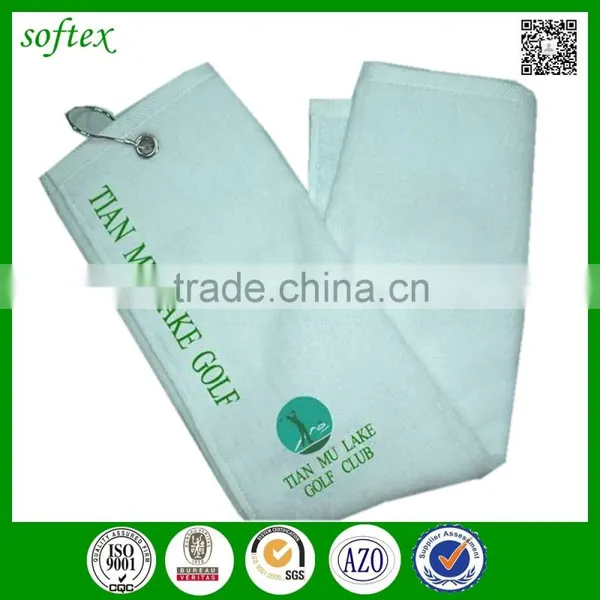40x60cm 140g Age Group 100% Cotton Golf Towel Custom Logo With Embroidery photo-3