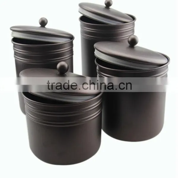 4pcs Stainless Steel Canister With Color