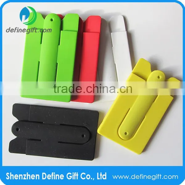 3M Sticker Smart Wallet With Slap Stand Silicone Smart Phone Pouch photo-3
