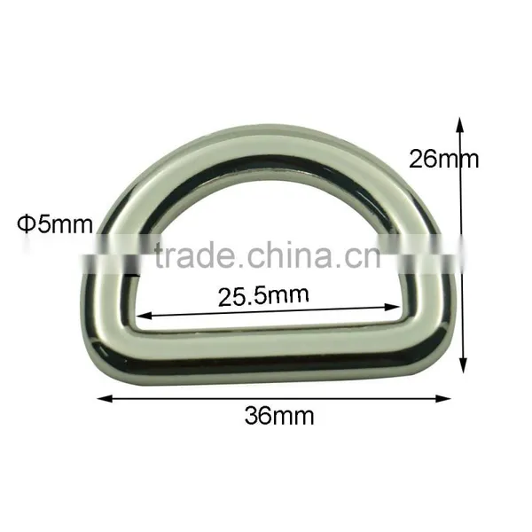 High Quality Not Jointed Metal Custom Embossed Logo Zinc Alloy d Ring for 25mm Bag Strap photo-4