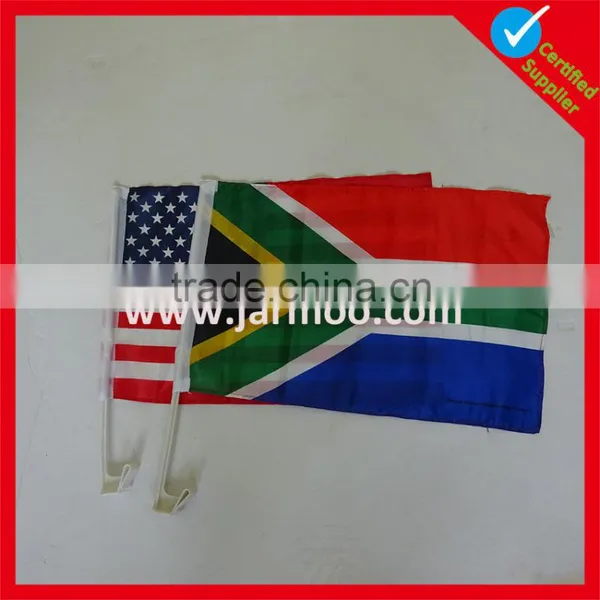 Different National Flag Car on Window