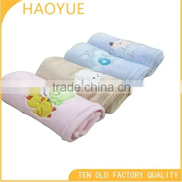 Animal Printed Fleece Blanket for Baby Comfortable Flannel Blankts Printed Double-sided Flannel