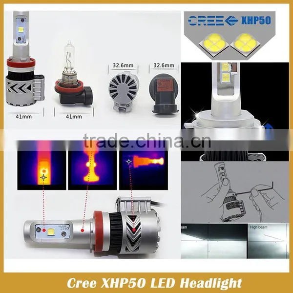 H4 9003 HB2 6000lm Headlight With XHP50 LED Car Head Lamp Styling photo-5