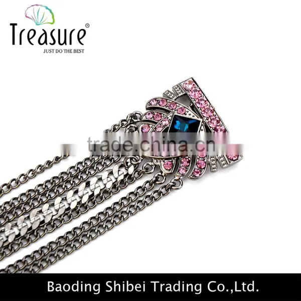 2016 Fashion New Design Pink Rhinestone Luxury Alloy Bracelet for Elegant Women Wholesale photo-5