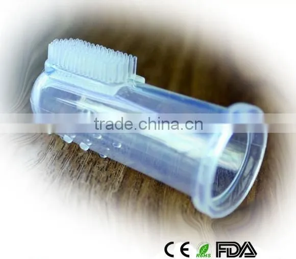FDA 100% silicone baby finger toothbrush