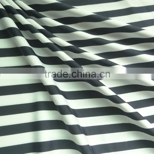 Black White Pattern Suit Spandex Fabric Stock Wholesale photo-2