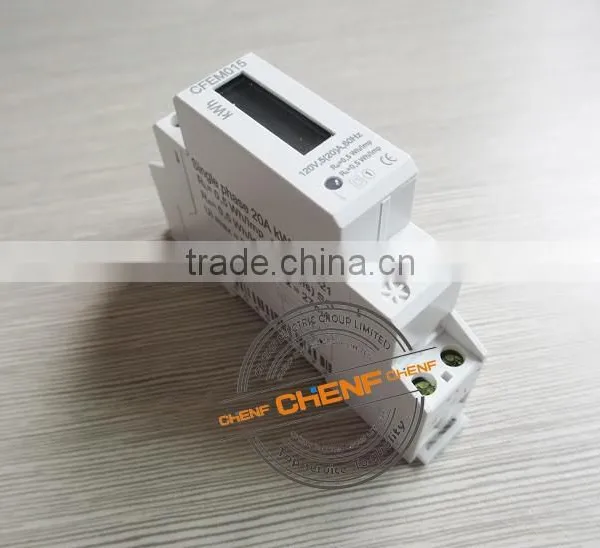 High Quality 120v 60hz 35mm Standard Din Rail Wattmeter , Solar System Use Single-phase Power Watt Meter photo-6