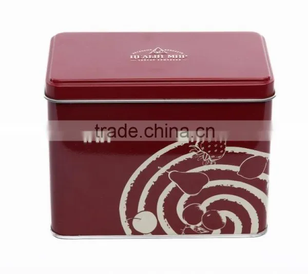 Empty Airtight Tin Rectangular Shape Metal Cookie Tin Can Food Tin Can For Sale photo-3