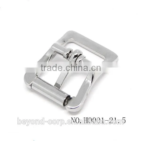 Good Quality Handbag Buckle With Roller Shiny Chrome Finish Roller Buckle Tri-flide Buckle With Roller photo-2