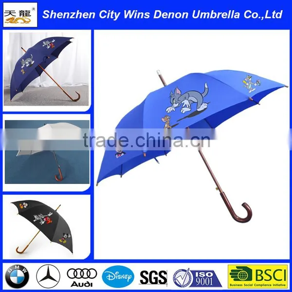 High Quality Straight Elegant Wooden Umbrella,fashion Wooden Automatic Umbrella From China Suppliers,wooden Handle Umbrella photo-2