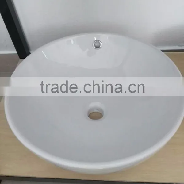 Ceramic Bathroom Art Basin Round Shape Single Hole White Clear Hot Sale wc Art Basin YB001 photo-5