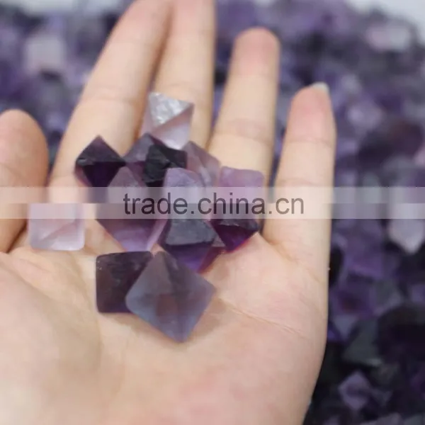 Purple Color Rough Fluorite Quartz Tumble Stone photo-2