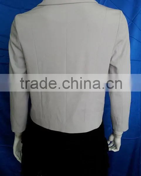 Fashion Long Sleeve Turn-Down Collar Zipper up Ladies Tops and Blouses photo-3