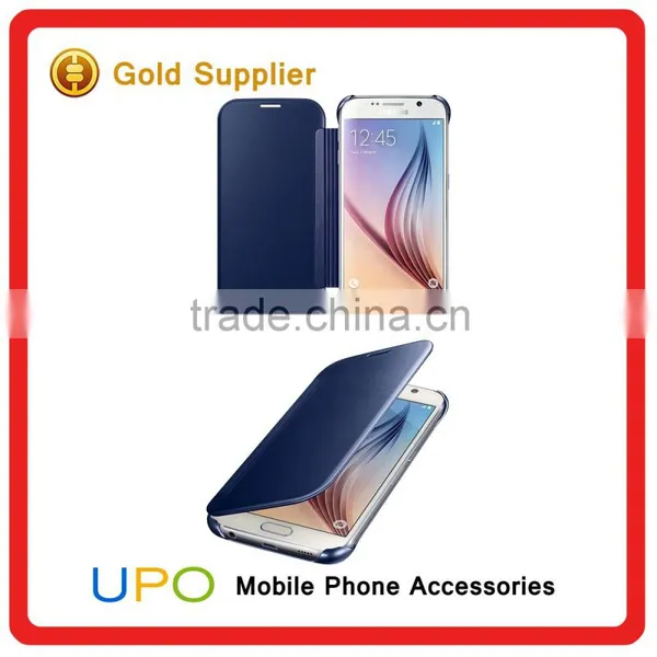 [UPO] Top Selling Clear View Translucent Flip Electroplating Mirror PC Smart Phone Case for Samsung Galaxy S7 Edge Case photo-6