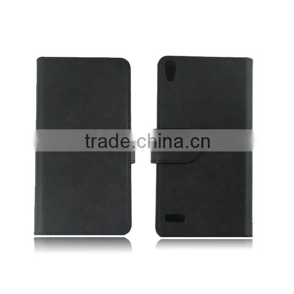 Cool Black Leather Flip Case for ZTE Sonata Z740