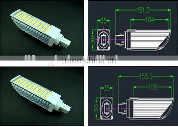 High Quality 9W LED G24 E27 Plug Light,PL Plug LED Lamp,Plc Plug Bulb photo-3