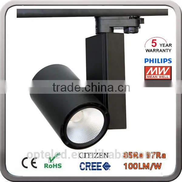 3 Phase 4 Wires Commercial Shop Tracklight 30W 35W COB LED Dimmable Track Light With Cree Cob photo-5