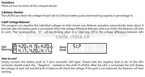 SkyRC LipoPal Lipo Battery Checker With Remaining Capacity For UAV Drone FPV Multicopter photo-2