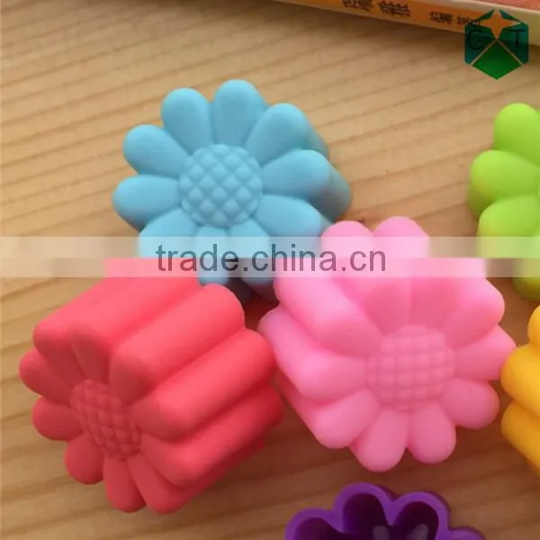 CTBED-QH-692 Flowers Silicone Muffin Cups Handmade Soap Molds Biscuit Chocolate Ice Cake Baking Mold Cake Pan photo-6