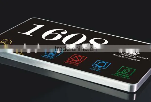 Touch Screen Hotel Electronic Doorplate With Do Not Disturb/room Number E2