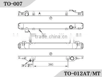 China Good Price for Toyota Car Aluminum Radiator With Radiation Plastic Tank photo-3